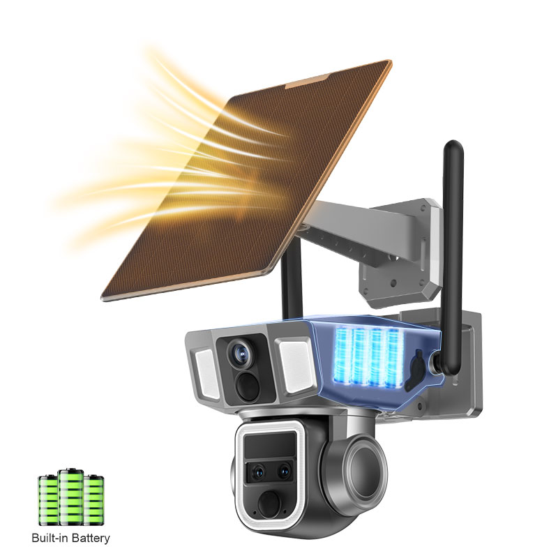 Home Security Flood Lights - 6-мегапиксельная IP-камера с тремя объективами, 10-кратным
