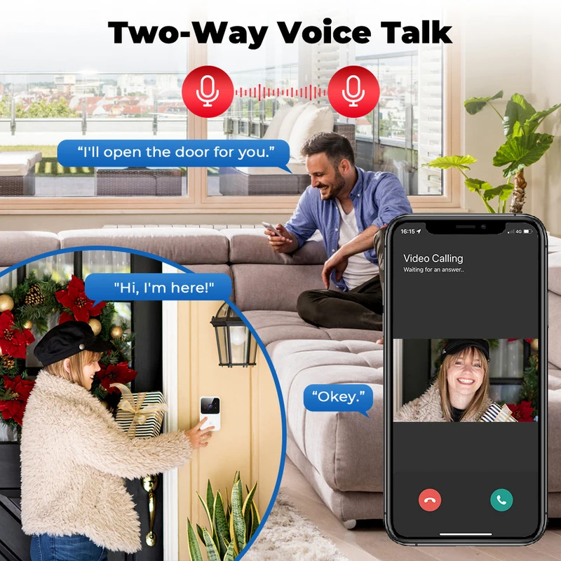 Видеодомофон Tuya WiFi с беспр – обзор и цена Home Security Front Door Camera